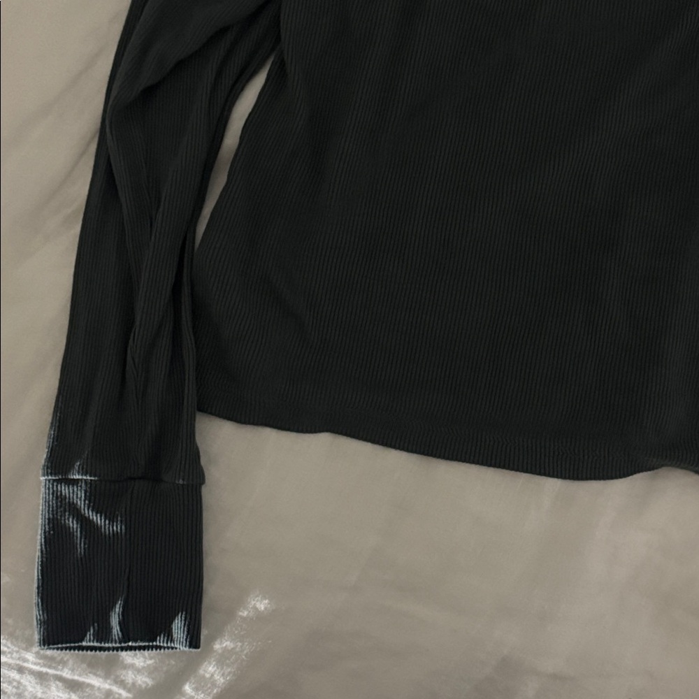 LNA Green Ribbed Top - Picture 5 of 6